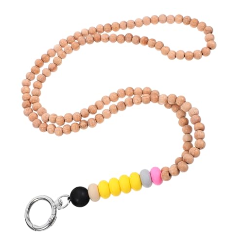 ROMISBABA Holzperlen Schlüsselanhänger Lanyard für Ausweishalter Leichtes Langlebiges Design Vielseitig als Ausweishalter und Pullover Schmuck Farbige Perlen Einfach zu Tragen und Abnehmbar ROMISBABA Holzperlen Schlüsselanhänger Lanyard für Ausweishalter Leichtes Langlebiges Design Vielseitig als Ausweishalter und Pullover Schmuck Farbige Perlen Einfach zu Tragen und Abnehmbar von ROMISBABA