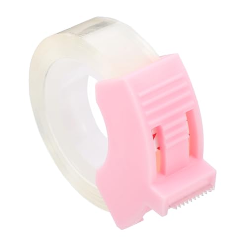 ROMISBABA Klebebandspender aus Kunststoff Tragbarer Abroller mit Einfachem Schnittmechanismus für Zuhause und Büro Kleiner Klebeband Rosa von ROMISBABA