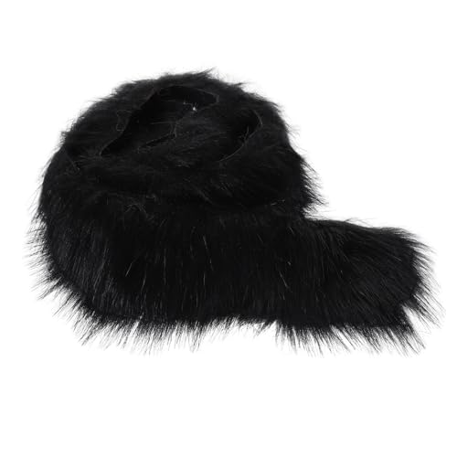 ROMISBABA Kunstpelzband Schwarz DIY Bastelmaterial Faux Fur Trim für Vintage Kleidung Accessoires Handgefertigte Dekoration für Baum Taschen Schuhe Kostüme und Heimtextilien von ROMISBABA