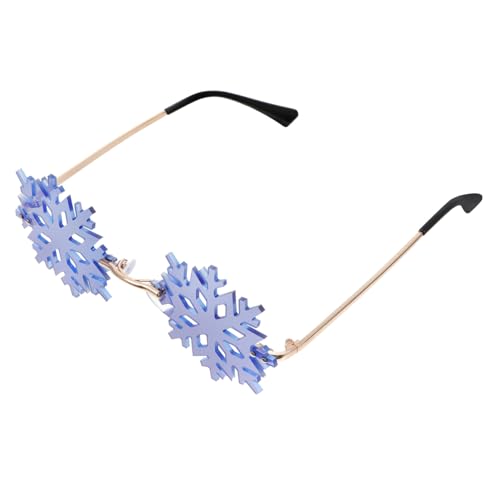 ROMISBABA Lustige Schneeflocken Sonnenbrille Goldrahmen Leichtes Party Accessoire Für Jungen Mädchen Fotorequisite Karneval Maskerade von ROMISBABA