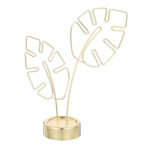 ROMISBABA Metall Kartenhalter Monstera Tischkartenhalter Memo Clip Foto Notizen Halter für Zuhause Büro Dekoration Stilvoll und Praktisch von ROMISBABA