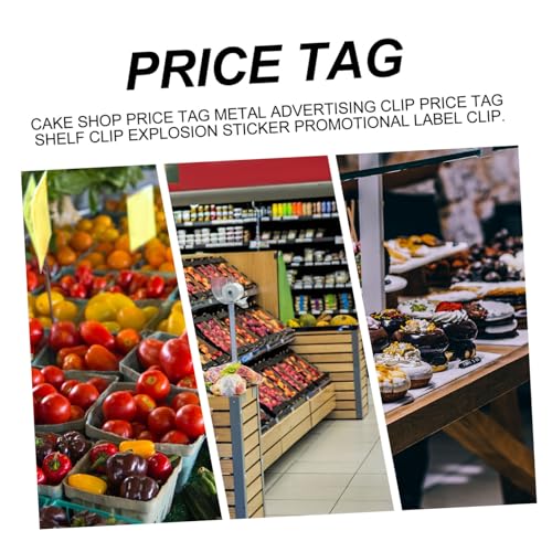 ROMISBABA Metall Preisschild Klammer Preisetiketten Clip für Supermarkt Einzelhandel Werbeclip Langlebig Stabil Vielseitig Einsetzbar für Regale Ausstellungen ROMISBABA Metall Preisschild Klammer Preisetiketten Clip für Supermarkt Einzelhandel Werbeclip Langlebig Stabil Vielseitig Einsetzbar für Regale Ausstellungen von ROMISBABA