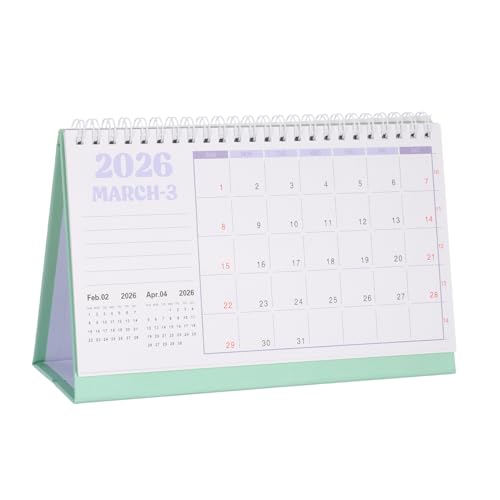 ROMISBABA Minimalistischer Stehender Tischkalender mit Doppeldrahtbindung und Notizblock Monatsübersicht Langlebiger Druck Weißem Offsetpapier für Büro Lehrer und Persönliche Planung ROMISBABA Minimalistischer Stehender Tischkalender mit Doppeldrahtbindung und Notizblock Monatsübersicht Langlebiger Druck Weißem Offsetpapier für Büro Lehrer und Persönliche Planung von ROMISBABA