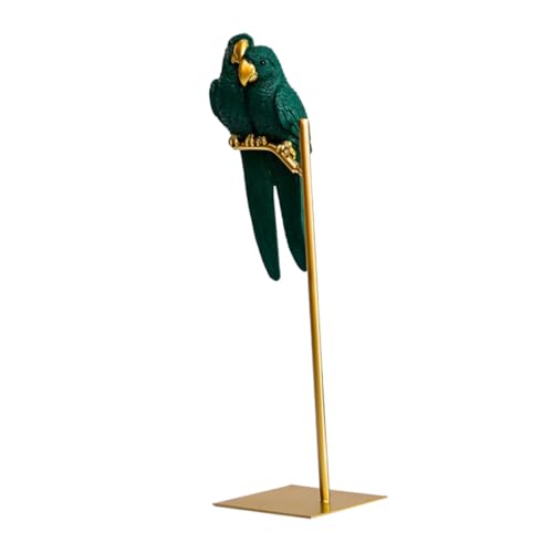 ROMISBABA Nordische Grüne Papagei Dekoration aus Hochwertigem Material Langlebiges Tisch Ornament für Wohnzimmer Büro und Fotorequisiten Stilvolle Couple Parrot Desktop Deko von ROMISBABA
