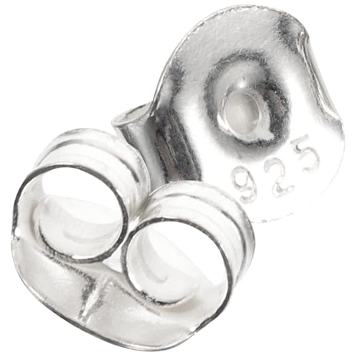 ROMISBABA Ohrstecker Verschlüsse aus Silber Langlebige Ersatz Ohrstecker Verschlüsse für DIY Schmuckherstellung Kompatibel mit Allen Ohrsteckertypen Praktisch und Sicher für Herren und von ROMISBABA