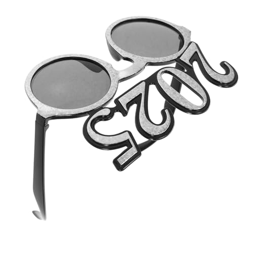 ROMISBABA Partybrille Silber Digitale Brille Pc Material Lustiges Foto Requisit für Silvester Neujahr Geburtstag Feier Accessoire von ROMISBABA
