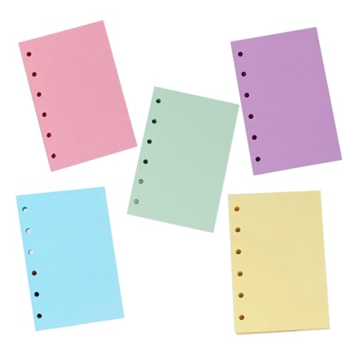 ROMISBABA Ringbuch Einlagen Blanko Farbige Nachfüllseiten Dickes Papier für Planer Organizer Schüler Künstler Notizbuch Zubehör ROMISBABA Ringbuch Einlagen Blanko Farbige Nachfüllseiten Dickes Papier für Planer Organizer Schüler Künstler Notizbuch Zubehör von ROMISBABA