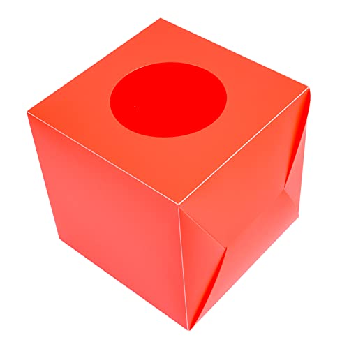 ROMISBABA Rote Raffle Ticket Box aus Kunststoff Transparente Losbox für Spenden Abstimmungen und Spiele Vielseitige Party Spendenbox für Jährliche Treffen und Büroveranstaltungen von ROMISBABA