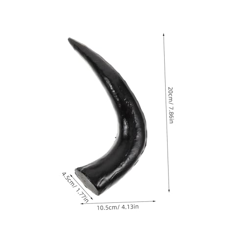 ROMISBABA Schwarzes Mittleres DIY Hörner Haarband Flexible Realistische Ochsenhorn optik Vielseitiger Haarschmuck für Festival Halloween kostüme von ROMISBABA