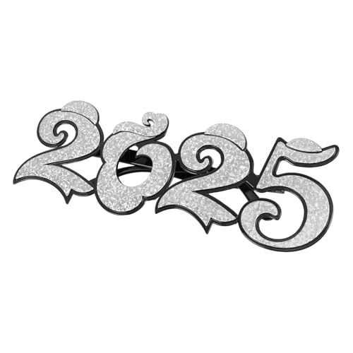 ROMISBABA Silvester Partybrille Pc Material Glitzernde Neujahrsbrille für Erwachsene Foto Requisite Lustige Brillen Dekoration für Jahreswechsel Feier von ROMISBABA