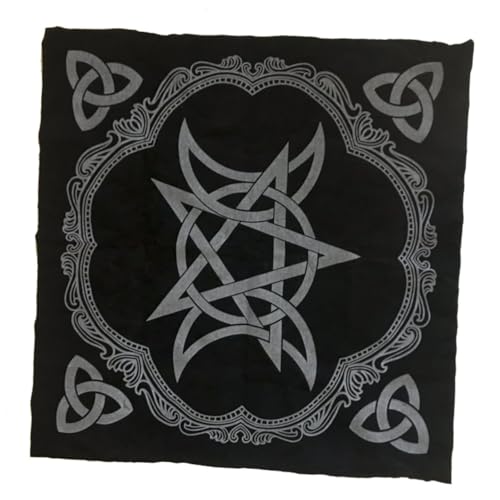 ROMISBABA Tarot Tischdecke aus Premium lint Professionelles Fünf Punkte Stern Muster Leicht und Tragbar für Tarot Spiele Zuhause und Outdoor Angenehme Haptik Speziell für Tarotkarten und von ROMISBABA