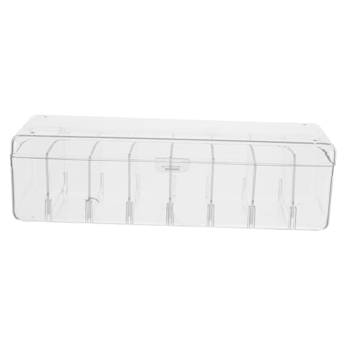 ROMISBABA Transparente Dicke Aufbewahrungsbox mit Abnehmbaren Trennern Flexibler Kabel und Kartenhalter für Schreibtisch Vielseitiger Organizer für Büro und Zuhause Einfach zu Reinigen von ROMISBABA
