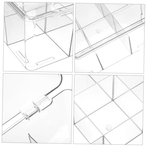 ROMISBABA Transparente Kunststoff Aufbewahrungsbox mit Fächern und Deckel Robuste Sortierbox für Schmuck Bastelmaterial Kleinteile Vielseitiger Organizer für und Haushalt von ROMISBABA