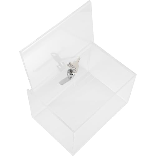 ROMISBABA Transparente Spendenbox mit Schloss Abschließbare Abstimmungs und Vorschlagsbox für Plätze und Fundraising Aktionen ROMISBABA Transparente Spendenbox mit Schloss Abschließbare Abstimmungs und Vorschlagsbox für Plätze und Fundraising Aktionen von ROMISBABA