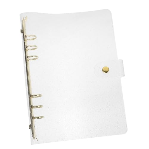 ROMISBABA Transparentes PVC Notizbuch Cover mit Goldglitzer Ringmappe Langlebiger und Flexibler Notizbuchschutz für Lose Handbuch als Tagebuchhülle und ROMISBABA Transparentes PVC Notizbuch Cover mit Goldglitzer Ringmappe Langlebiger und Flexibler Notizbuchschutz für Lose Handbuch als Tagebuchhülle und von ROMISBABA