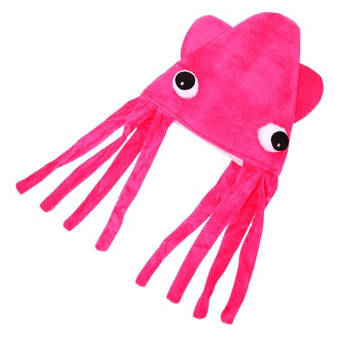 ROMISBABA Velours Squid Hut Lustiger Kostümhut Weicher Partyhut für Erwachsene Karneval Fasching Performance Requisiten Novelty Headgear Rosa von ROMISBABA