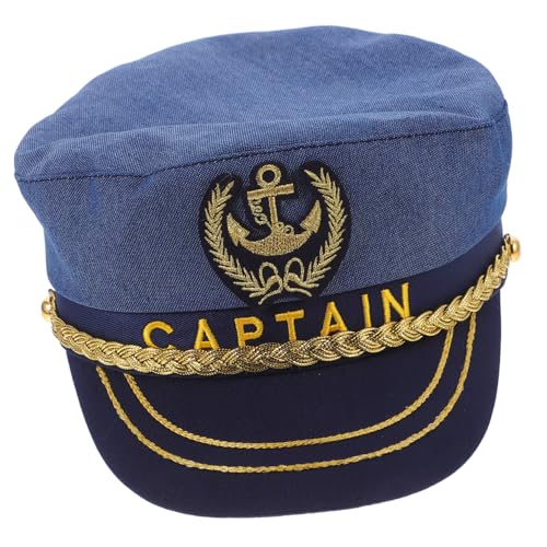 ROMISBABA Verstellbare Yacht Kapitänsmütze aus Weichem Material für Damen und Herren Langlebiger Matrosenhut für Partys Cosplay und Nautische Kostümaccessoires von ROMISBABA