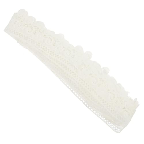ROMISBABA Weiße Bestickte Spitzenborte für Vorhänge und DIY Handwerk Französischer Vintage Stil Vielseitig Zuschneidbar für Kleidung Tischdecke Hochzeit und Partydekoration von ROMISBABA