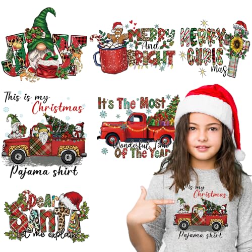 6 Stück Weihnachtsaufbügelflicken Xmas Design Iron on Stickers Heat Transfer Vinyl Decals Lebkuchenmann Auto Zwerg Niedliches Design Weihnachten Applique für T-Shirt Hoodie DIY Handwerk Dekor 6 Stück Weihnachtsaufbügelflicken Xmas Design Iron on Stickers Heat Transfer Vinyl Decals Lebkuchenmann Auto Zwerg Niedliches Design Weihnachten Applique für T-Shirt Hoodie DIY Handwerk Dekor von ROMODIYA