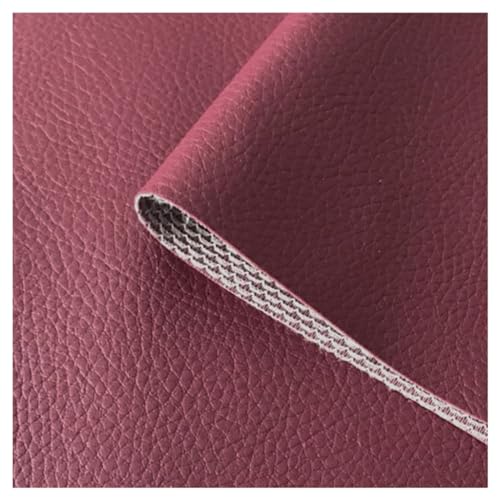 Kunstleder Gesteppt Meterware Polsterstoff Leder Stoff Kunstleder Blätter Für Ohrringe Einfarbig Lederimitat Texturiert Lederstoff Möbelstoff Meterware, Mehrfache Farbe(Pig Liver Red,1.6X3m) von RONGHYL