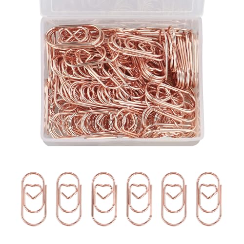 130 StüCk BüRoklammern Herz RoséGold, BüRoklammern Set Mit Transparentbox, FüR Aktenklammer, BüRo, Klassenzimmer. 130 StüCk BüRoklammern Herz RoséGold, BüRoklammern Set Mit Transparentbox, FüR Aktenklammer, BüRo, Klassenzimmer. von RONGWANGFU