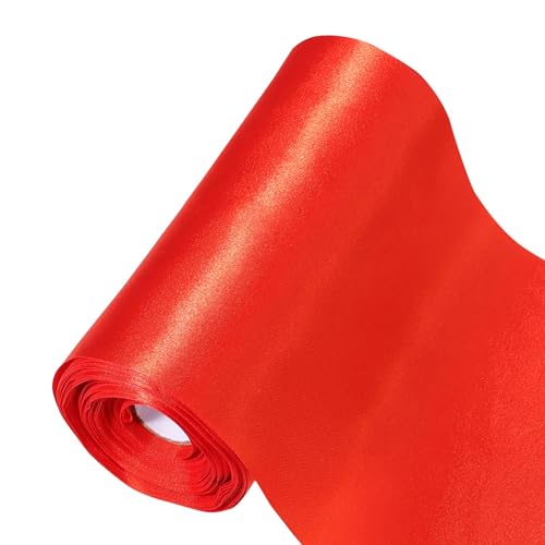 15cm x 20M rotes ​band breit geschenkband große schleife satinband für auto Bogen Große Eröffnungszeremonie Schleifen Dach- und Außendekoration Partydekoration Stuhl Hochzeit Der Valentinstag von RONGWANGFU