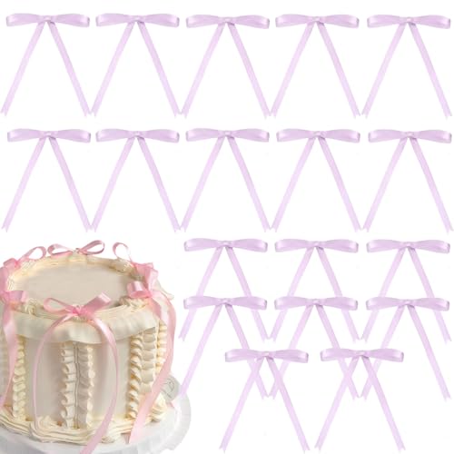 18 Stück hellviolette Schleifen-Kuchendekorationen für Kuchendekorationen, hellviolette Schleife, Schleifenbänder, Kuchendekoration, Picks, Babyparty, Kuchendekoration, Dekoration für Geburtstag, 18 Stück hellviolette Schleifen-Kuchendekorationen für Kuchendekorationen, hellviolette Schleife, Schleifenbänder, Kuchendekoration, Picks, Babyparty, Kuchendekoration, Dekoration für Geburtstag, von RONGZUBAT