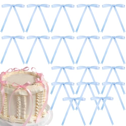 18 hellblaue Schleifenkuchendekorationen für Kuchendekorationen, hellblaue Schleife, Schleifenbänder, Kuchendekoration, Picks, Babyparty, Kuchendekoration, Dekoration für Geburtstag, Braut, Hochzeit, 18 hellblaue Schleifenkuchendekorationen für Kuchendekorationen, hellblaue Schleife, Schleifenbänder, Kuchendekoration, Picks, Babyparty, Kuchendekoration, Dekoration für Geburtstag, Braut, Hochzeit, von RONGZUBAT
