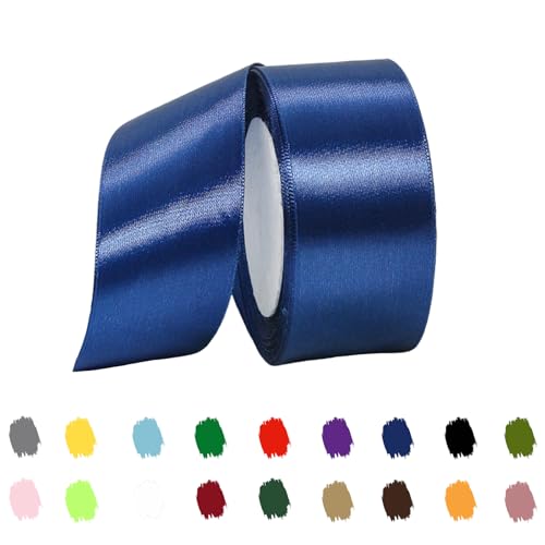 Dunkelblau Satinband 40mm,Geschenkband Satinband 22 Meter Polyesterband, Dunkelblau Schleifenband für Geschenkverpackung,Dekoration,Hochzeit,Weihnachten,Bastelarbeiten,und Geschenkverpackung Dunkelblau Satinband 40mm,Geschenkband Satinband 22 Meter Polyesterband, Dunkelblau Schleifenband für Geschenkverpackung,Dekoration,Hochzeit,Weihnachten,Bastelarbeiten,und Geschenkverpackung von RONGZUBAT