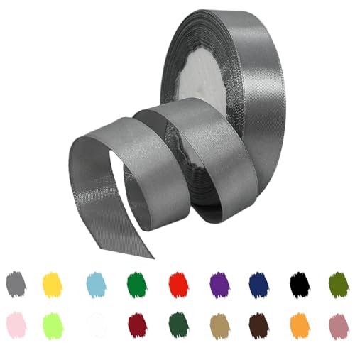 Grau Satinband 20mm,Geschenkband Satinband 22 Meter Polyesterband, Grau Schleifenband für Geschenkverpackung,Dekoration,Hochzeit,Weihnachten,Bastelarbeiten,und Geschenkverpackung Grau Satinband 20mm,Geschenkband Satinband 22 Meter Polyesterband, Grau Schleifenband für Geschenkverpackung,Dekoration,Hochzeit,Weihnachten,Bastelarbeiten,und Geschenkverpackung von RONGZUBAT