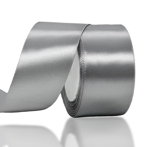 Grau Satinband 50mm,Geschenkband Satinband 22 Meter Polyesterband, Grau Schleifenband für Geschenkverpackung,Dekoration,Hochzeit,Weihnachten,Bastelarbeiten,und Geschenkverpackung Grau Satinband 50mm,Geschenkband Satinband 22 Meter Polyesterband, Grau Schleifenband für Geschenkverpackung,Dekoration,Hochzeit,Weihnachten,Bastelarbeiten,und Geschenkverpackung von RONGZUBAT