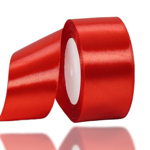 Rot Satinband 40mm,Geschenkband Satinband 22 Meter Polyesterband,Rot Schleifenband für Geschenkverpackung,Dekoration,Hochzeit,Weihnachten,Bastelarbeiten,und Geschenkverpackung Rot Satinband 40mm,Geschenkband Satinband 22 Meter Polyesterband,Rot Schleifenband für Geschenkverpackung,Dekoration,Hochzeit,Weihnachten,Bastelarbeiten,und Geschenkverpackung von RONGZUBAT