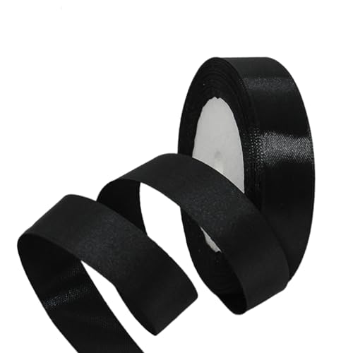 Schwarz Satinband 20mm,Geschenkband Satinband 22 Meter Polyesterband,Schwarz Schleifenband für Geschenkverpackung,Dekoration,Hochzeit,Weihnachten,Bastelarbeiten,und Geschenkverpackung Schwarz Satinband 20mm,Geschenkband Satinband 22 Meter Polyesterband,Schwarz Schleifenband für Geschenkverpackung,Dekoration,Hochzeit,Weihnachten,Bastelarbeiten,und Geschenkverpackung von RONGZUBAT