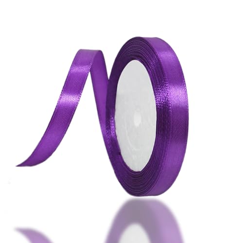 Violett Satinband 10mm,Geschenkband Satinband 22 Meter Polyesterband,Violett Schleifenband für Geschenkverpackung,Dekoration,Hochzeit,Weihnachten,Bastelarbeiten,und Geschenkverpackung von RONGZUBAT