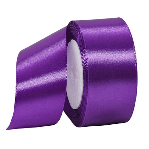 Violett Satinband 40mm,Geschenkband Satinband 22 Meter Polyesterband, Violett Schleifenband für Geschenkverpackung,Dekoration,Hochzeit,Weihnachten,Bastelarbeiten,und Geschenkverpackung von RONGZUBAT