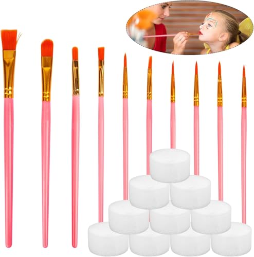 RONMOSNEA 10 Stück Künstlerpinsel Acrylfarbe Kinderschminken Schmink Schwämmchen Malerei Ölfarben Brush Set Perfektes Detail Pinsel für Anfänger Kinder Künstler und Gemälde Liebhaber RONMOSNEA 10 Stück Künstlerpinsel Acrylfarbe Kinderschminken Schmink Schwämmchen Malerei Ölfarben Brush Set Perfektes Detail Pinsel für Anfänger Kinder Künstler und Gemälde Liebhaber von RONMOSNEA