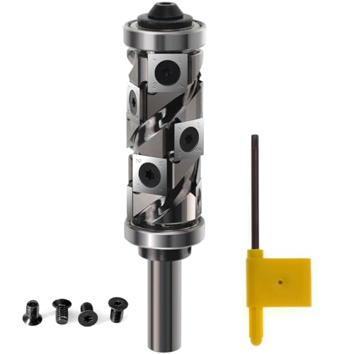 ROOCBIT Spiralfräser mit Doppellager, Hartmetall-Einsatz, bündiger Zierleisten-Bit, 1/2-Schaft, 65 mm Schnittlänge, 30 mm Schnittdurchmesser ROOCBIT Spiralfräser mit Doppellager, Hartmetall-Einsatz, bündiger Zierleisten-Bit, 1/2-Schaft, 65 mm Schnittlänge, 30 mm Schnittdurchmesser von ROOCBIT