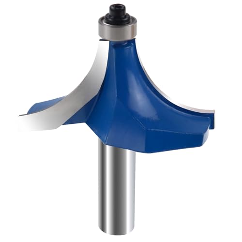 Runder Oberfräsen-Bit, 1,27 cm (1/2 Zoll) Schaft, Ecken-Abrundung, Kantenformung, Rundfräsen-Bit, 5,4 cm Schnittdurchmesser (27 mm R) von ROOCBIT