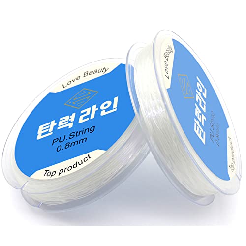 2X Spule 30 m/Rolle Gummiband für Armbänder Elastisch - 0,8 mm Klar Schmuckfaden Transparent Gummifaden Perlenschmuck für Schmuckherstellung,Halskette,DIY Basteln 2X Spule 30 m/Rolle Gummiband für Armbänder Elastisch - 0,8 mm Klar Schmuckfaden Transparent Gummifaden Perlenschmuck für Schmuckherstellung,Halskette,DIY Basteln von ROOFEI