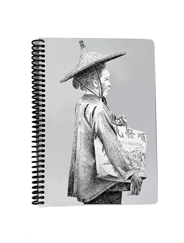 ROOGU Chinesischer Markt [DIN A5] * Notiz Skizzen Tage Buch Heft Wire-O-Einband 100 Blatt von ROOGU