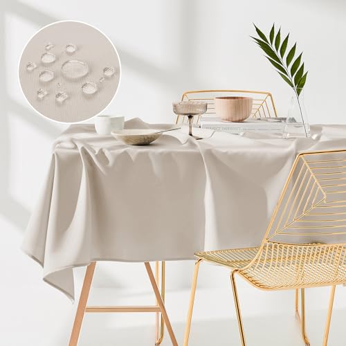 ROOM99 Aura Tischdecke 140 x 220 cm Tischtuch Tafeldecke Fleckschutz Abwaschbar Wasserabweisend Schmutzabweisend Polyester Rechteckig Bankett-Dekoration Ganzjährig Hellbeige ROOM99 Aura Tischdecke 140 x 220 cm Tischtuch Tafeldecke Fleckschutz Abwaschbar Wasserabweisend Schmutzabweisend Polyester Rechteckig Bankett-Dekoration Ganzjährig Hellbeige von ROOM99
