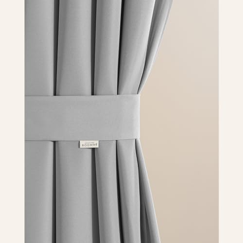 ROOM99 Raffhalter für vorhänge 8 x 120 cm (Breite x Länge) Dekorative Schärpen für Gardinen, Vorhanghalter Outdoorvorhang Hellgrau von ROOM99