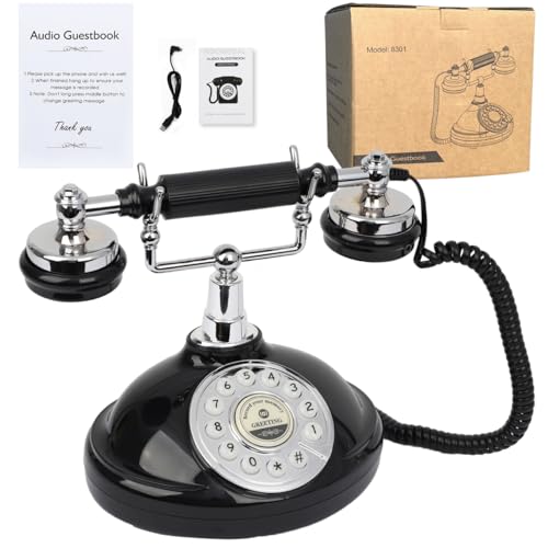 ROOMEDAL Audio Gästebuch Hochzeit Telefon mit Flugetui, Record Customized Audio Nachricht mit Gästebuch Retro Telefon Audio Gästebuch für Hochzeit Geburtstag Party Geständnis ROOMEDAL Audio Gästebuch Hochzeit Telefon mit Flugetui, Record Customized Audio Nachricht mit Gästebuch Retro Telefon Audio Gästebuch für Hochzeit Geburtstag Party Geständnis von ROOMEDAL