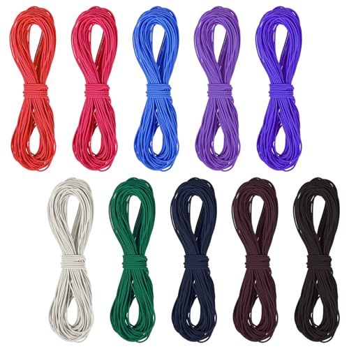 10 Farben Elastisches Band für Armbänder, Gummiband für Armbänder Pro Rolle 20 m X 0,8 mm, Gummiband Nähen, Gummischnur, Armband Schnur, Perlenschnur, DIY Handgemachter Draht, 200 m Insgesamt 10 Farben Elastisches Band für Armbänder, Gummiband für Armbänder Pro Rolle 20 m X 0,8 mm, Gummiband Nähen, Gummischnur, Armband Schnur, Perlenschnur, DIY Handgemachter Draht, 200 m Insgesamt von ROOMHUAWAY