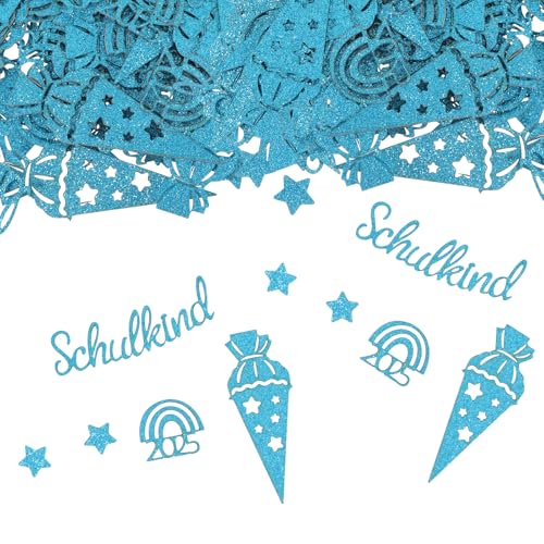 100 Stück LakeBlue Konfetti Einschulung Deko, Schulkind Deko für Schulkind 2025 Mädchen oder Einschulung Junge/Mädchen, Schultüte Rohling Tischdekoration für Schulanfang 100 Stück LakeBlue Konfetti Einschulung Deko, Schulkind Deko für Schulkind 2025 Mädchen oder Einschulung Junge/Mädchen, Schultüte Rohling Tischdekoration für Schulanfang von ROOMHUAWAY
