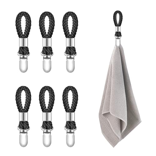 6 Stück Handtuchklammern, Aufhänger für Handtücher Geschirrtuchhalter Handtuch Aufhänger Handtuchaufhänger Ohne Nähen für Wohnküchen Handtuch Klammern Handtuchclips mit Schlaufen 6 Stück Handtuchklammern, Aufhänger für Handtücher Geschirrtuchhalter Handtuch Aufhänger Handtuchaufhänger Ohne Nähen für Wohnküchen Handtuch Klammern Handtuchclips mit Schlaufen von ROOMHUAWAY