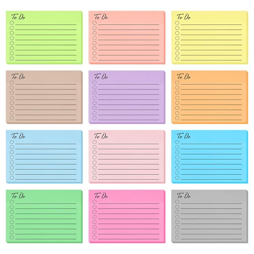 600 Blätter Haftnotizen, 12 Farben Sticky Notes, 7,6 x 10,2 cm To Do Listen Block, als To Do Liste, Notizzettel, Klebezettel und Schule Zubehör, für Planer Erinnerung Büro Zuhause 600 Blätter Haftnotizen, 12 Farben Sticky Notes, 7,6 x 10,2 cm To Do Listen Block, als To Do Liste, Notizzettel, Klebezettel und Schule Zubehör, für Planer Erinnerung Büro Zuhause von ROOMHUAWAY