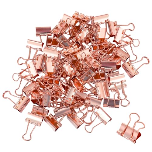 80 Stück Foldback Klammern 19mm, Klammern Metall, Büroklammern Heftklammern Clips für Tüten, Der Klemmen Kann Als Musterbeutelklammern Büroklammern Groß Musterklammern, Roségold 80 Stück Foldback Klammern 19mm, Klammern Metall, Büroklammern Heftklammern Clips für Tüten, Der Klemmen Kann Als Musterbeutelklammern Büroklammern Groß Musterklammern, Roségold von ROOMHUAWAY
