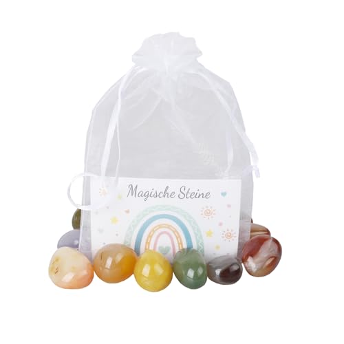 ROOMHUAWAY 20 Set Glückssteine für Kinder, Mitgebsel Kindergeburtstag 10 Jahre mit Edelsteine für Kinder, Glücksstein Set mit Grußkarte und Garntasche für Weltraum Kindergeburtstag Gastgeschenke ROOMHUAWAY 20 Set Glückssteine für Kinder, Mitgebsel Kindergeburtstag 10 Jahre mit Edelsteine für Kinder, Glücksstein Set mit Grußkarte und Garntasche für Weltraum Kindergeburtstag Gastgeschenke von ROOMHUAWAY