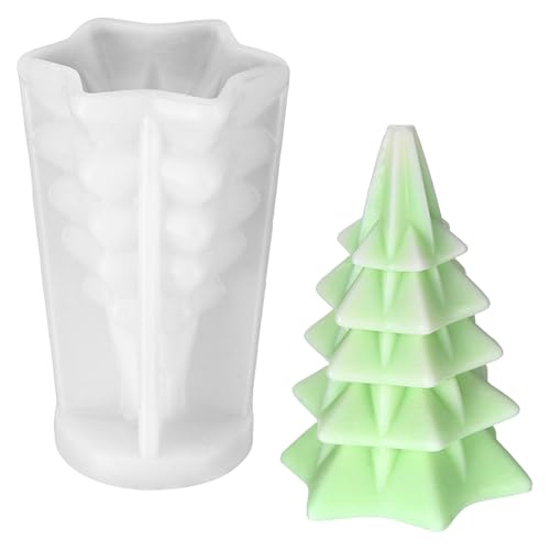 Silikonform Tannenbaum, Silikonform Weihnachten, Silikonformen Gießformen Weihnachten, Kerzenformen zum Gießen, Kerzen Silikonformen, 3D Origami Weihnachtsbaum Kerzenform (OrigamiModell) von ROOMHUAWAY